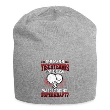 Ich kann Tischtennis spielen Tischtennisspieler - Jersey-Beanie - Grau meliert - Vorne