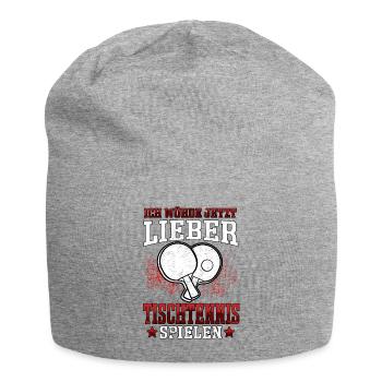 Lieber Tischtennis spielen Tischtennisspieler - Jersey-Beanie - Grau meliert - Vorne