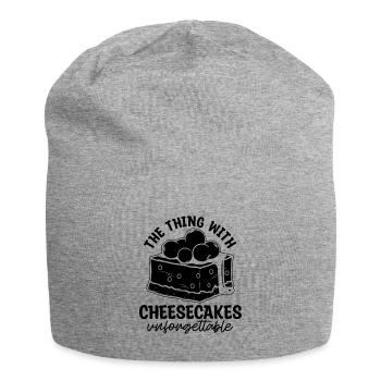 The Thing With Cheesecake Baker Cheesecake Lover - Jersey Beanie - heather grey - Front