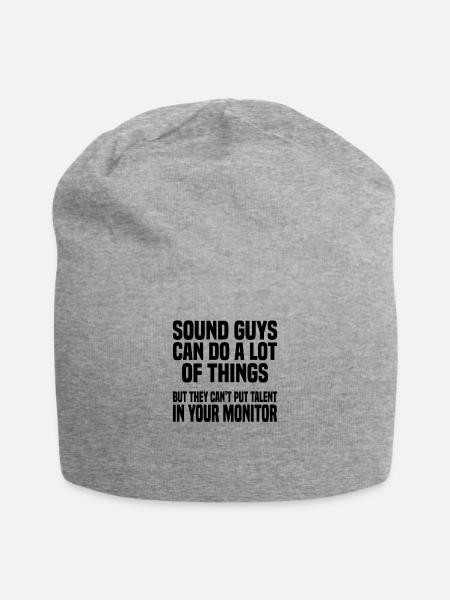 Audio Engineer Sound Guy Music Sound Engineer - Jersey Beanie - heather grey