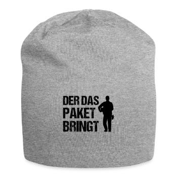 Postbote Zusteller Spruch Briefträger Geschenk - Jersey-Beanie - Grau meliert - Vorne