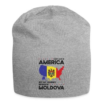 Born Moldovan Moldova American USA Citizenship - Jersey Beanie - heather grey - Front