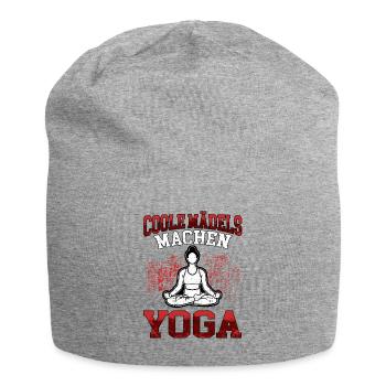 Coole Mädels machen Yoga Namasté Meditation - Jersey-Beanie - Grau meliert - Vorne