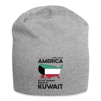 Geboren in Kuwait Kuwait Amerikaner USA - Jersey-Beanie - Grau meliert - Vorne