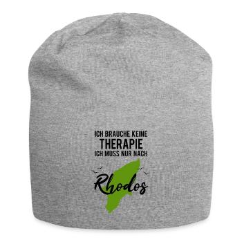 Rhodos Insel Lustiger Spruch Urlaub Geschenk - Jersey-Beanie - Grau meliert - Vorne