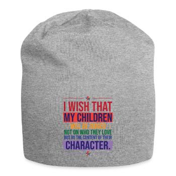Pride Month | LGBT Family | Gay | Lesbian - Jersey Beanie - heather grey - Front