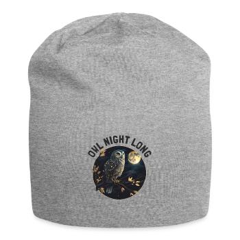 Owl Night Long Night Owl Owl Night Service - Jersey Beanie - heather grey - Front