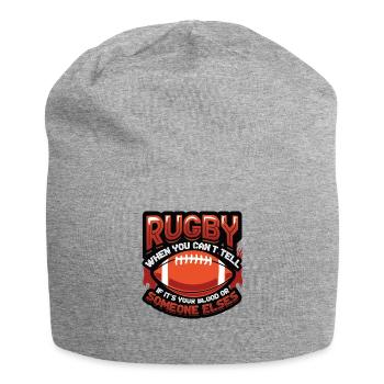 Funny rugby player - Jersey Beanie - heather grey - Front