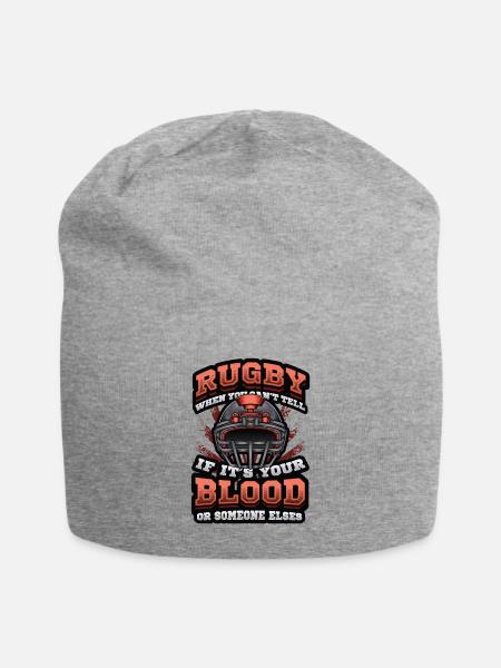 Funny rugby player - Jersey Beanie - heather grey