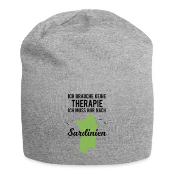 Sardinien Lustiger Spruch Italien Urlaub Geschenk - Jersey-Beanie - Grau meliert - Vorne