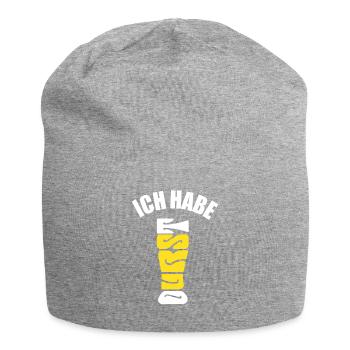 Ich habe Durst - Bier trinken - saufen - Spruch - Jersey-Beanie - Grau meliert - Vorne