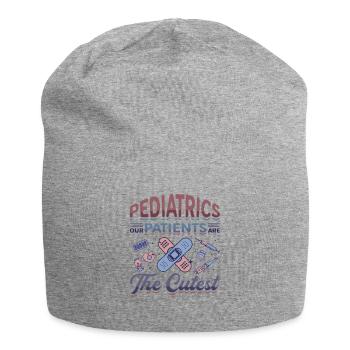 Pädiatrie, Unsere Patienten Sind Die Süßesten - Jersey-Beanie - Grau meliert - Vorne