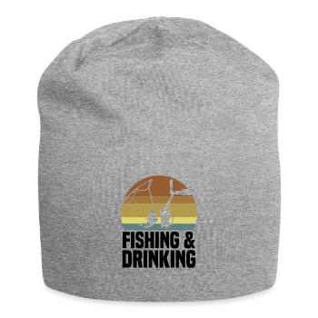 Angelhaken Fisch Lustige Stangen - Jersey-Beanie - Grau meliert - Vorne