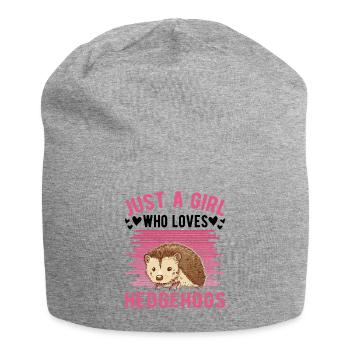 Hedgehog Girl Prickly - Jersey Beanie - heather grey - Front