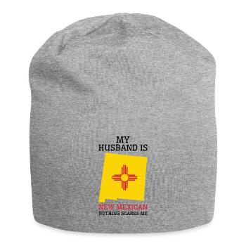 Nothing Scares Me New Mexican Husband New Mexico - Jersey Beanie - heather grey - Front