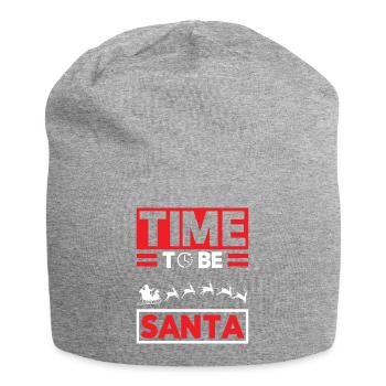 Time to be a Santa Tree Gift Humor Quote Joke - Jersey Beanie - heather grey - Front
