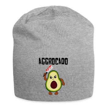 Evil Avocado Funny Vegetable Fruit Gift - Jersey Beanie - heather grey - Front