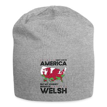 Born Welsh Wales American USA Citizenship - Jersey Beanie - heather grey - Front