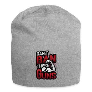 Can't Ban These Guns, Bizeps, Muscle, Bodybuilding - Jersey-Beanie - Grau meliert - Vorne