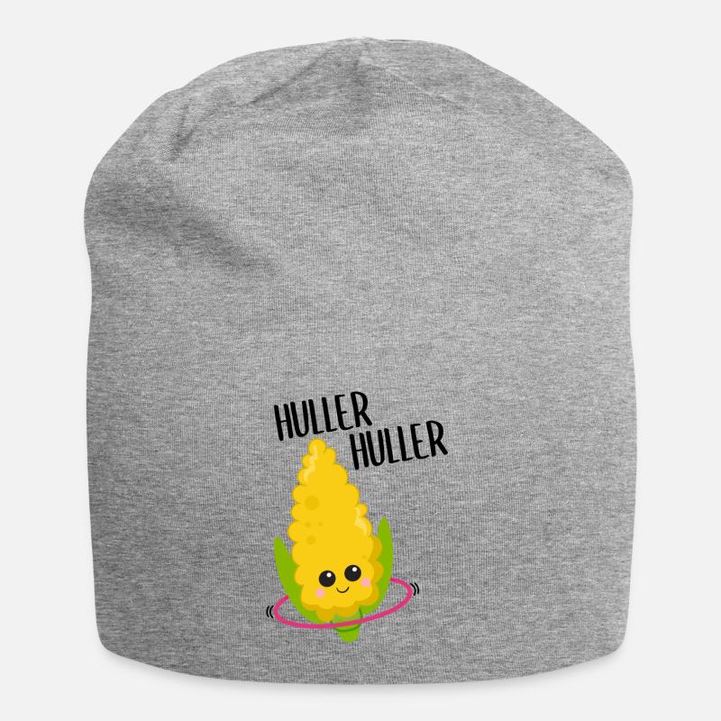 Kawaii Corn Hulahooping Gift - Jersey Beanie - heather grey