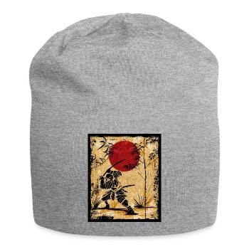 Samouraï Art Japonais Vintage Fighter Rétro - Bonnet en jersey - gris chiné - Devant