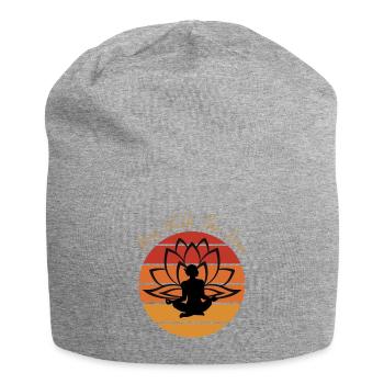 Rise With The Sun - Yoga Vibes - Jersey-Beanie - Grau meliert - Vorne