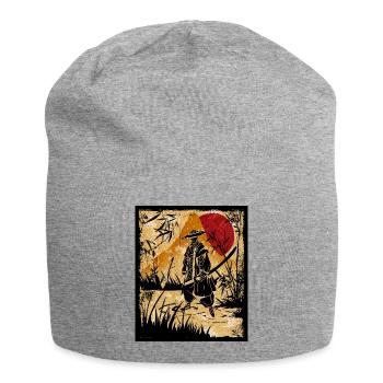 Samouraï Art Japonais Vintage Fighter Rétro - Bonnet en jersey - gris chiné - Devant