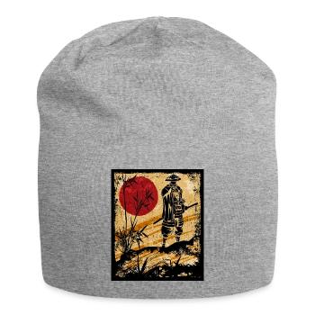 Samouraï Art Japonais Vintage Fighter Rétro - Bonnet en jersey - gris chiné - Devant