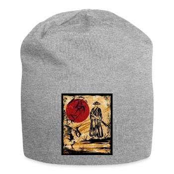 Samouraï Art Japonais Vintage Fighter Rétro - Bonnet en jersey - gris chiné - Devant