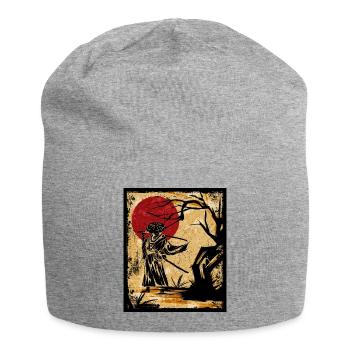 Samouraï Art Japonais Vintage Fighter Rétro - Bonnet en jersey - gris chiné - Devant