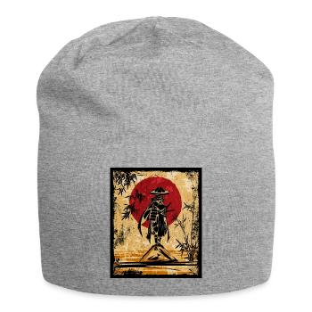 Samouraï Art Japonais Vintage Fighter Rétro - Bonnet en jersey - gris chiné - Devant
