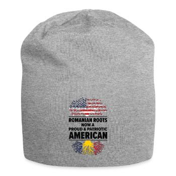 geboren rumänisch Rumänien amerikanisch USA - Jersey-Beanie - Grau meliert - Vorne