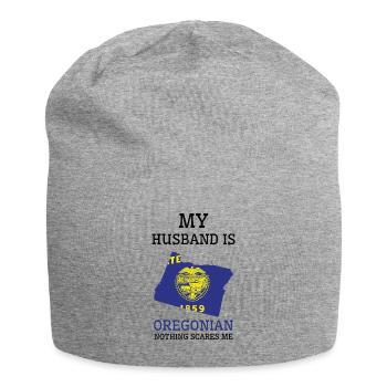 Nichts macht mir Angst Oregonian Ehemann Oregon - Jersey-Beanie - Grau meliert - Vorne