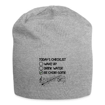 Opernsängerin Sängerin Checkliste Gesangslehrer - Jersey-Beanie - Grau meliert - Vorne