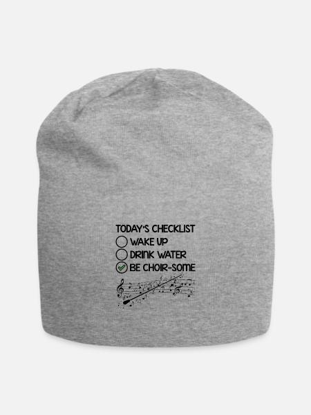 Chanteur d’opéra Liste de contrôle du chanteur Professeur de chant - Bonnet en jersey - gris chiné