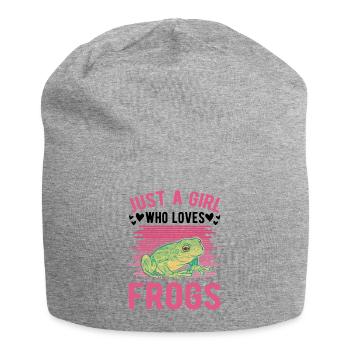 Frosch Mädchen Laubfrosch - Jersey-Beanie - Grau meliert - Vorne