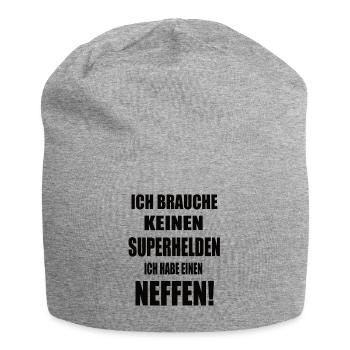 Neffe Geburtstag - Jersey-Beanie - Grau meliert - Vorne