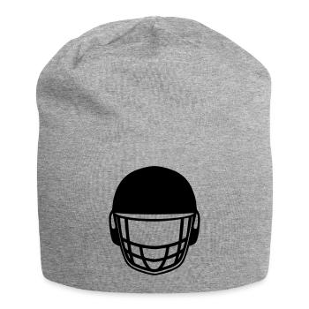 Cricket helmet logo - Jersey Beanie - heather grey - Front