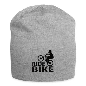 Descente en VTT - Bonnet en jersey - gris chiné - Devant