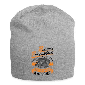 Porcupine Gift Porcupine - Jersey Beanie - heather grey - Front
