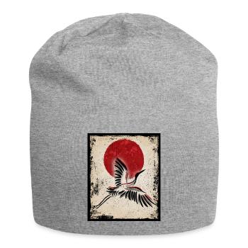 Grue Art Art Japonais Vintage Rétro - Bonnet en jersey - gris chiné - Devant