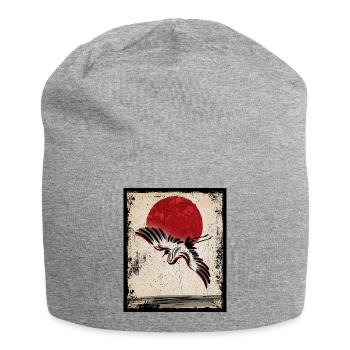 Grue Art Art Japonais Vintage Rétro - Bonnet en jersey - gris chiné - Devant