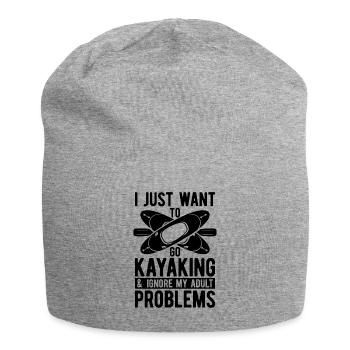 Je veux juste aller faire du kayak nautique Kayak Amateur de kayak - Bonnet en jersey - gris chiné - Devant