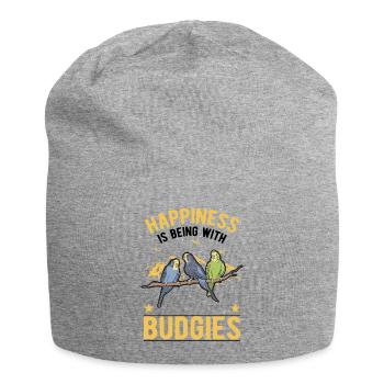 Budgerigar Happiness Welli Perruche Cockatiel - Bonnet en jersey - gris chiné - Devant