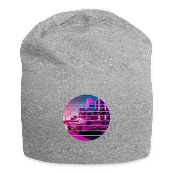Retro Wave Sport 80s Vaporwave Sunset - Jersey Beanie - heather grey - Front