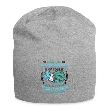 Funny Yarn Lover, Crochet - Jersey Beanie - heather grey - Front
