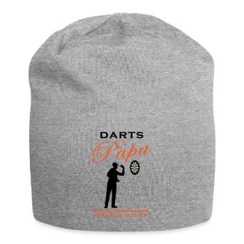 Darts Papa Spruch Dartspieler Darts Fans Geschenk - Jersey-Beanie - Grau meliert - Vorne
