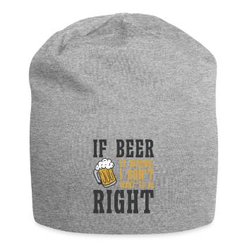 Bierliebhaber Brauerei Trinker Lustig Trinkend - Jersey-Beanie - Grau meliert - Vorne