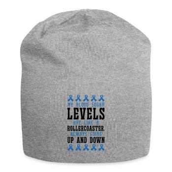 Diabetische Bauchspeicheldrüse - Jersey-Beanie - Grau meliert - Vorne