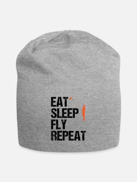 Drachensteigen Spruch Drachenfliegen Geschenk - Jersey-Beanie - Grau meliert